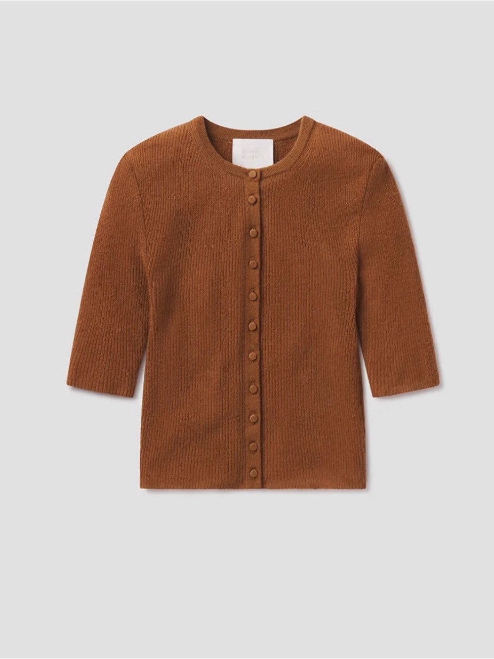Citizens of Humanity Rust Brown Tabitha Button-Front Knit Cardigan